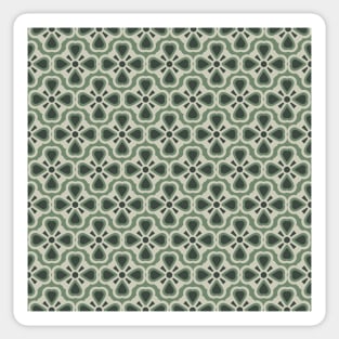 Green Floral Pattern Sticker